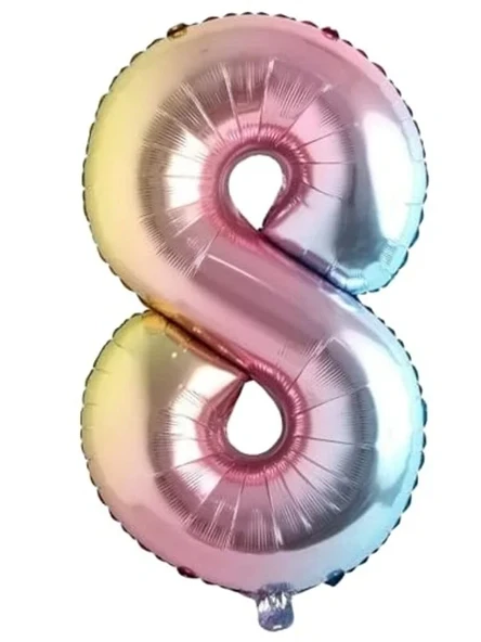 76 cm Helyum Balon, 8 Rakamı Temalı Parti Malzemesi ürün görseli 1