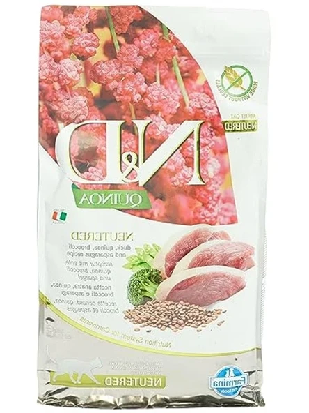 1.5 Kg Kısırlaştırılmış Kedi Maması Quinoa Ördek ve Brokoli ürün görseli 1