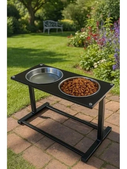 Yükseltilebilir Metal Mama ve Su Kabı Standı, Büyük Irklar İçin ürün görseli 1