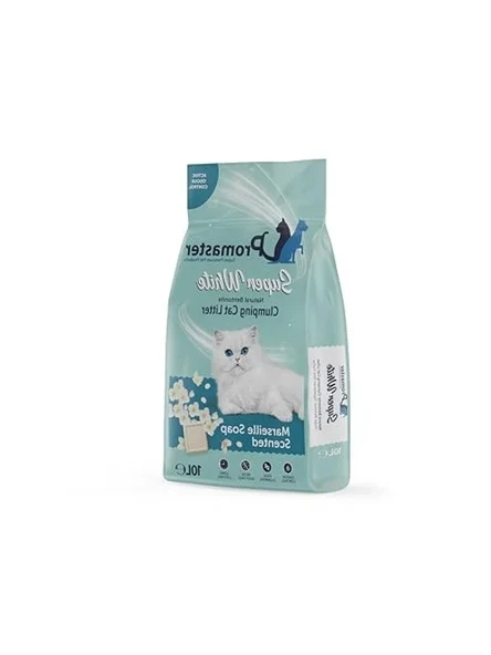 Marsilya Sabunu Kokulu 10 LT Beyaz Doğal Bentonit Kedi Kumu ürün görseli 1