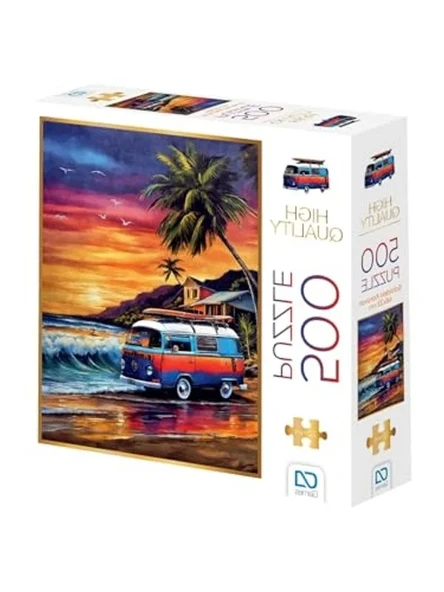 500 Parça Sahildeki Karavan Puzzle, 48x33cm ürün görseli 1