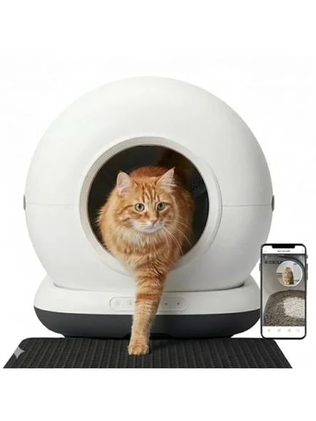 72 LT hazneye sahip, akıllı otomatik kedi tuvaleti, uzaktan kontrol edilebilir ürün görseli 1
