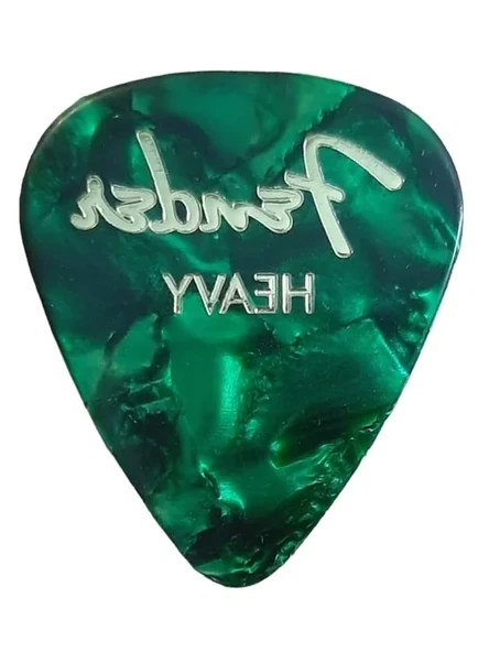 Yeşil renkli 1 adet Fender 351 şekli gitar plectrum ürün görseli 1