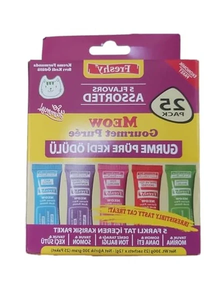 5 Çeşit Gurme Püre Kedi Ödül Maması, 25'li Paket ürün görseli 1