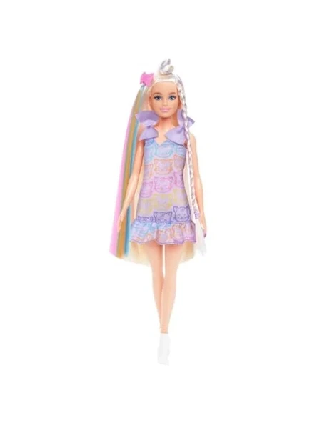 BARBIE UPUZUN MUHTEŞEM SAÇLI BEBEKLER™ Bebek Barbie Upuzun Muhteşem Saçlı Bebekler serisi bebek ve aksesuarları, 2 farklı kombiniyle upuzun saçlı sarışın bebek JCT72 ürün görseli 1