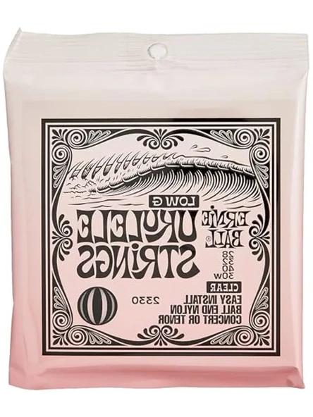 Ernie Ballu Konseri/Tenor Temizle Naylon Ball Uçlu Ukulele Yaylıları W/Wound G ürün görseli 1