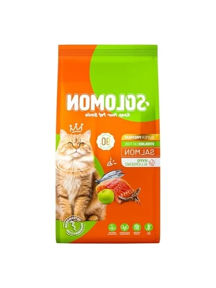 9 kg Hipoalerjenik Somonlu Kedi Maması, Düşük Tahıllı ve Kolay Sindirilebilir ürün görseli 1