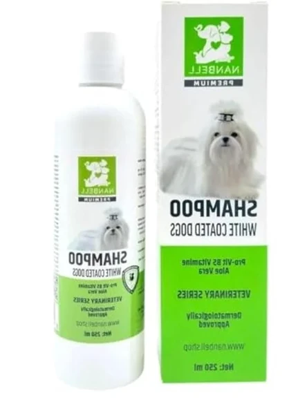 250 Ml Beyaz Tüylü Köpekler İçin Özel Şampuan, Temiz ve Parlak Tüyler İçin ürün görseli 1
