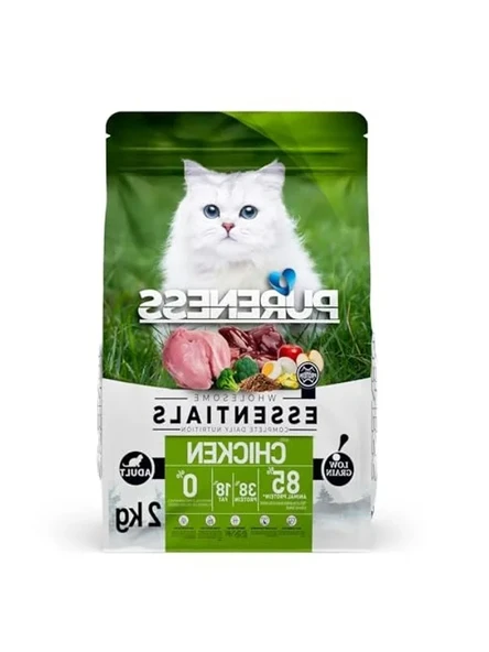 Tavuklu Kuru Kedi Maması, 2 kg, Az Tahıllı Formül ürün görseli 1