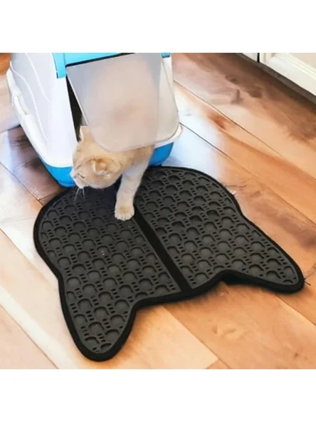 50x50 cm Elekli Kedi Kumu Paspası, Yıkanabilir ürün görseli 1