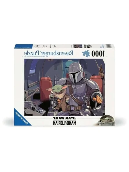 1000 Parça Star Wars Temalı Zorlu Yapboz, Mandalorian ürün görseli 1