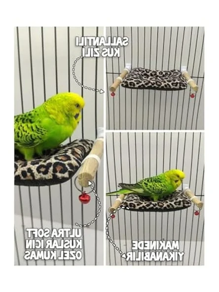Muhabbet Kuşu İçin Oyuncak Yatak, Şık ve Eğlenceli Hediye ürün görseli 1