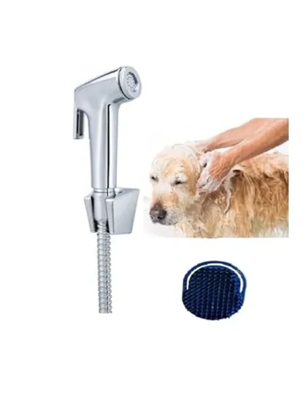 Kedi ve köpek için yıkama seti, sprey el duşu ve yıkama tarağı ürün görseli 1
