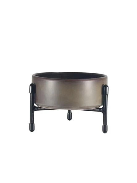 Seramik Mama-Su Kabı, Yüksekliği Ayarlanabilir Metal 3 Ayaklı Stand ürün görseli 1