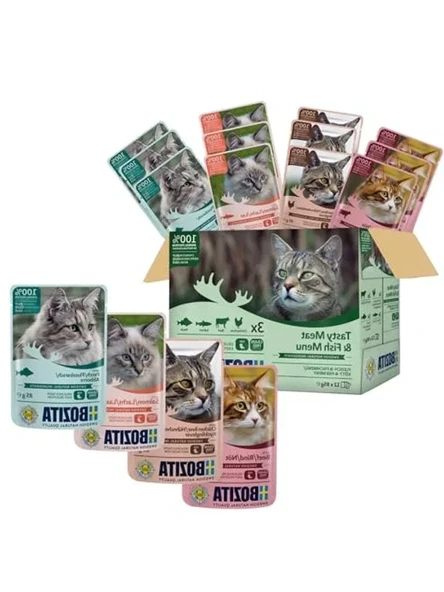 Jöle İçinde Balık ve Etli Kedi Konservesi, 12x85 gr ürün görseli 1