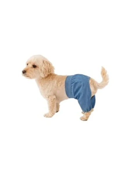 Kedi ve Köpek Kıyafeti, Kot Renkli Pantolon, Renkli XL ürün görseli 1