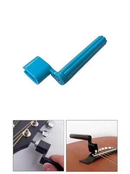 Mavi Renkli Gitar Tel Sarıcı, Kolay Kullanım için Burgu Çevirici ürün görseli 1