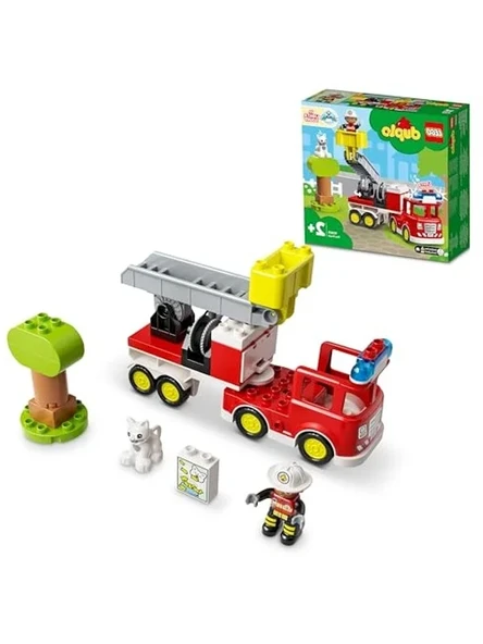 LEGO® DUPLO® Kurtarma İtfaiye Kamyonu 10969-2 Yaş ve Üzeri Çocuklar için Işıklı ve Sirenli İtfaiye Kamyonu İçeren Oyuncak Yapım Seti (21 Parça) ürün görseli 1