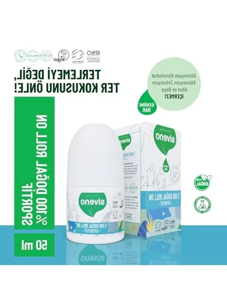 50ml Sporcu Deodorant, Bitkisel ve Vegan Formül - Resim 2