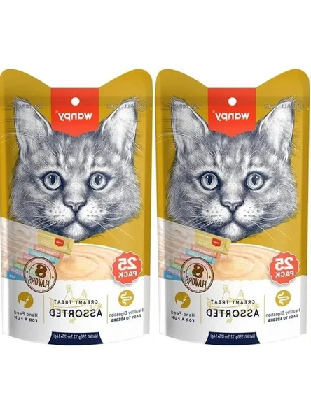 Karışık sıvı kedi ödülü, 25 x 14 gr paket, lezzetli atıştırmalık ürün görseli 1