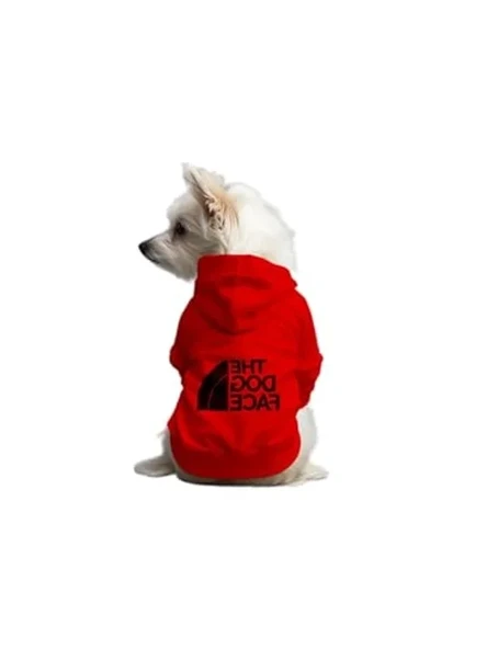 Kırmızı hoodie kedi ve köpek kıyafeti, rahat ve şık tasarım ürün görseli 1
