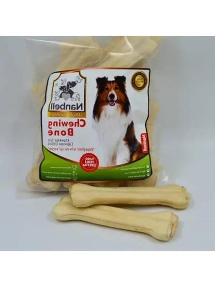 22 cm Sütlü Çiğneme Kemiği, Köpekler İçin Lezzetli Atıştırmalık ürün görseli 1