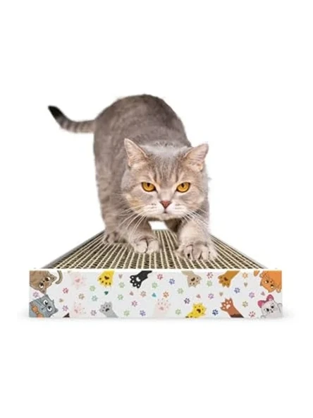 47x17 cm Boyutlarında 2 Adet Doğal Düz Karton Kedi Tırmalaması ürün görseli 1
