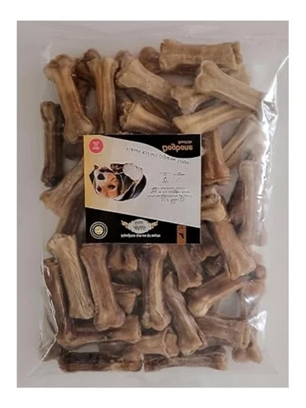 50'li Torba Çiğneme Kemiği, 7 cm Naturel Pres Kemik ürün görseli 1