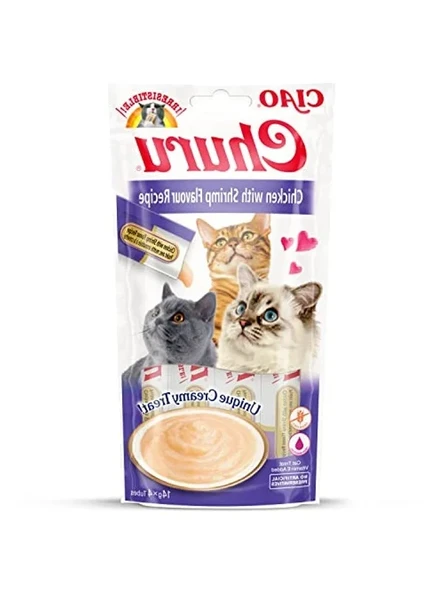 Tavuk ve Karides Püresi Kedi Ödül Maması, 48 Tüp x 14 g ürün görseli 1