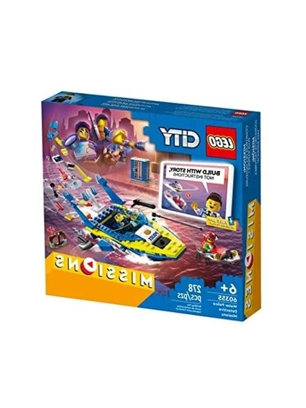 LEGO® City Su Polisi Dedektif Görevleri 60355-6 Yaş ve Üzeri Çocuklar için İnteraktif, Dijital Maceralı Oyuncak Yapım Seti (278 Parça) ürün görseli 1