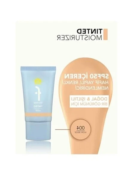Nemlendirici etki ile Renkli Güneş Koruyucu SPF50, 004 Ivory Beige ürün görseli 1