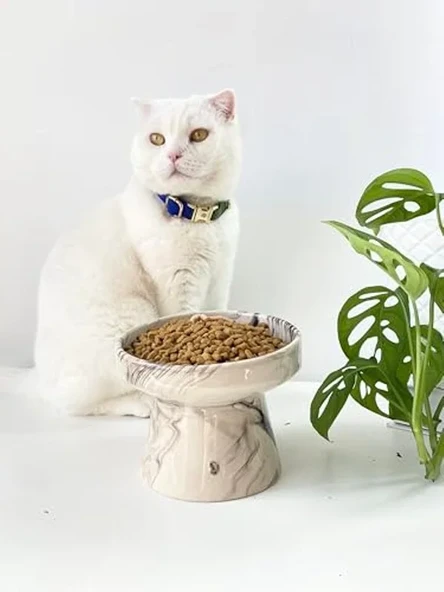 Siyah Ebru Desenli Seramik Mama ve Su Kabı ürün görseli 1