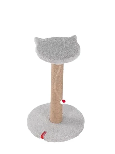 Gri Peluş Kaplı Kedi Tırmalama Tahtası, Oyuncaklı ürün görseli 1