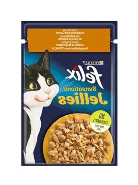 85 gr Tavuk Havuç Jel Pouch Kedi Konservesi ürün görseli 1