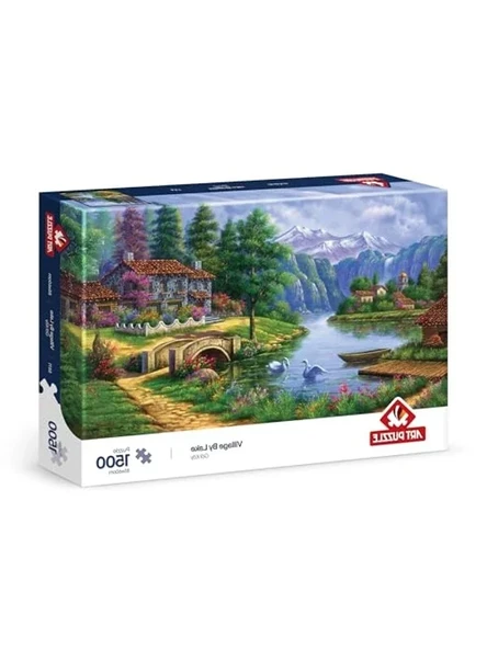 Göl Köy Temalı 1500 Parça Puzzle, Sanatseverler İçin ürün görseli 1