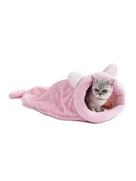 Yumuşak Kedi Tüneli, Uyku Tulumu, Pembe Renk, Rahat ürün görseli 1