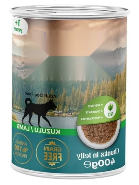 Yetişkin Köpekler İçin Kuzulu ve Jöleli Konserve Mama 400 Gr ürün görseli 1