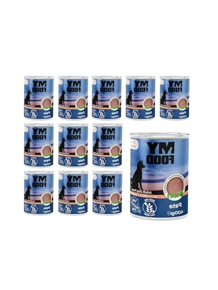 12 adet 400 Gr Somonlu Pate, Yetişkin Köpekler için ürün görseli 1