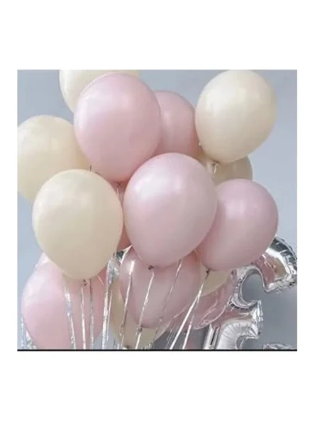 5 Adet Pembe Makaron ve 5 Adet Deniz Kumu, 10 Adet Balon Seti ürün görseli 1