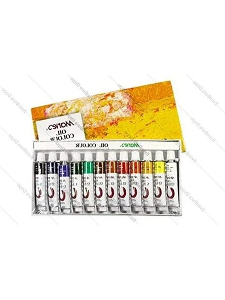 12 Renkli Yağlı Boya Seti - 12 ml Boya ile Sanatsal Çalışmalar ürün görseli 1