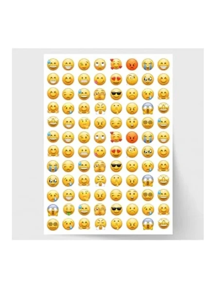 Karışık Emoji Sticker Seti, 960 Adet Duygu ve Yüz İfadesi ürün görseli 1