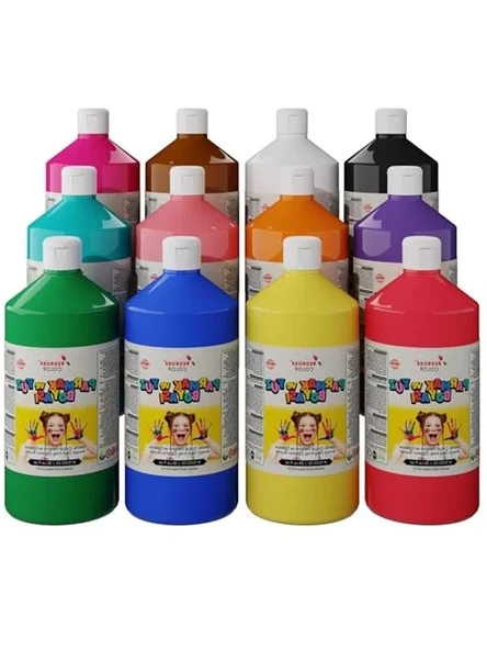 Tüm Renkler Parmak Boyası 12'li Set 12x1000 gr ürün görseli 1