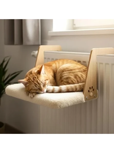 Peluş Kalorifer Petek Yatağı Geniş Tasarım Kedi ve Köpek Uyumlu ürün görseli 1