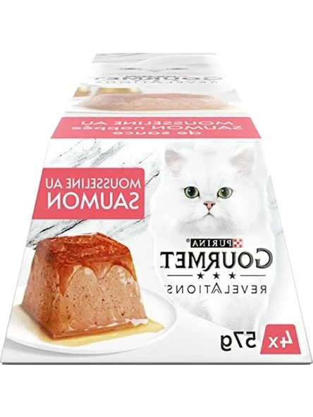4 Adet 57 Gram Somonlu Yetişkin Kediler İçin Porsiyonluk Yem ürün görseli 1