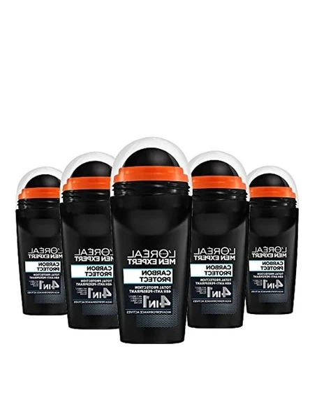 L’Oréal Paris Men Expert 5'li Carbon Protect Anti Perspirant Roll On Deodorant Seti (5 x 50 ml) ürün görseli 1