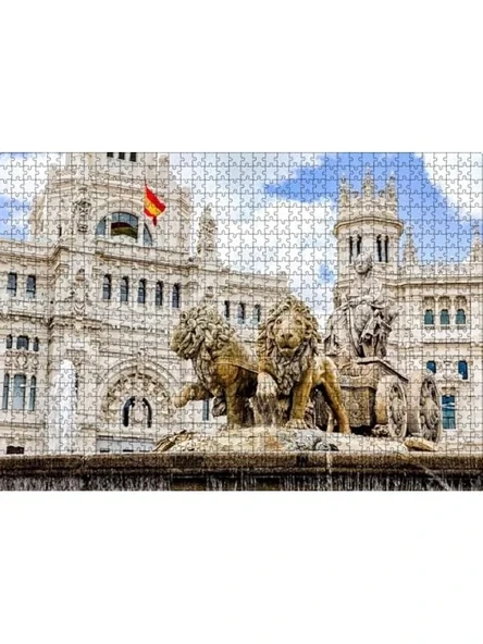 1000 Parça MDF Ahşap Yapboz, İspanyol Kibele Çeşmesi Temalı ürün görseli 1
