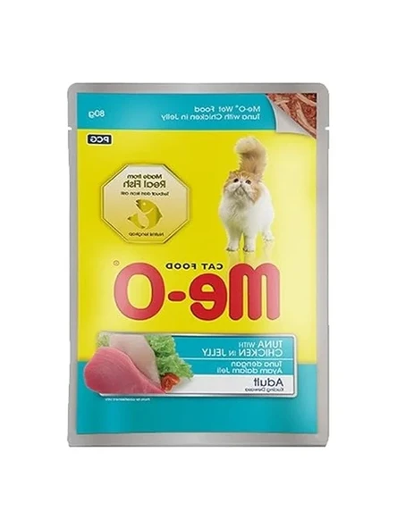 Tavuk ve Ton Balıklı Jöleli Yetişkin Kedi Konservesi, 80 gr ürün görseli 1
