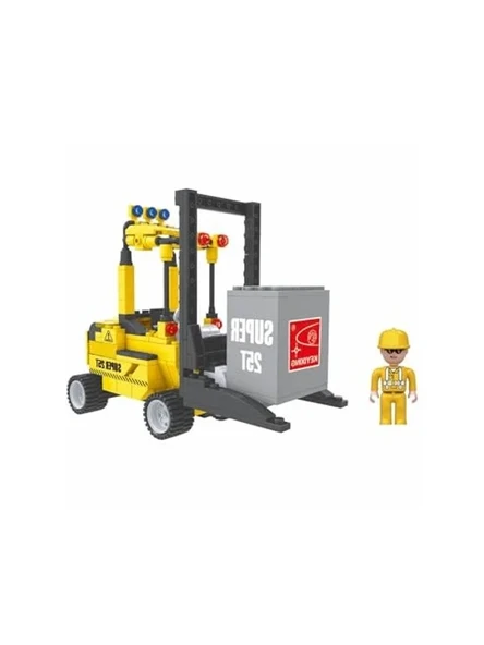 Forklift Seti, 195 Parça ile İnşaat Oyunları için Eğlenceli Model ürün görseli 1