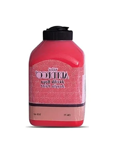 500ml Kırmızı Akrilik Boya, Sanat Malzemesi ürün görseli 1