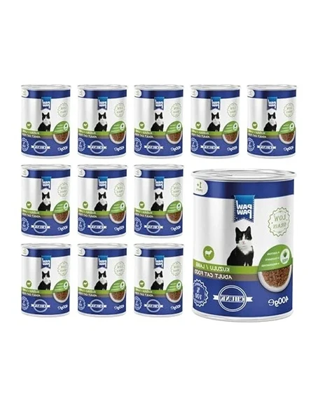 Yetişkin Kedi için Kuzulu ve Jöleli Konserve Mama, 400 Gr x 12 Adet ürün görseli 1